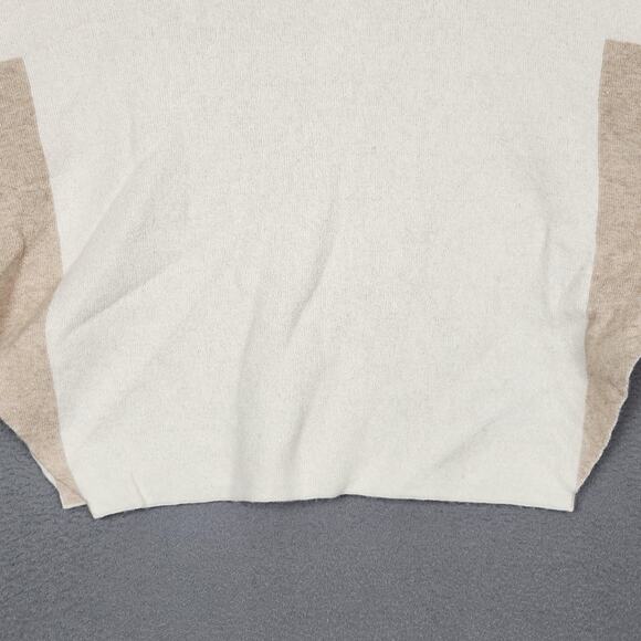 Note di Anita Poncho Sweater Womens One Size Ivory Tan Turtleneck Made in Italy - Picture 7 of 11